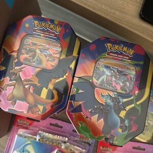 Pokemon Mega Charizard 5 Pack Tins - Set of 2
